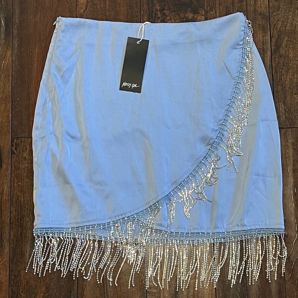 Nasty Gal Blue Mini Skirt